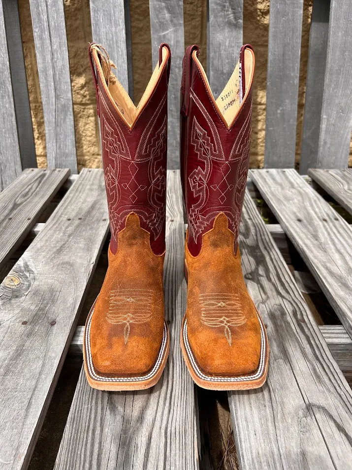 Anderson Bean 338091 12" Wheatbuck Waxy Kudu Wide Square Toe