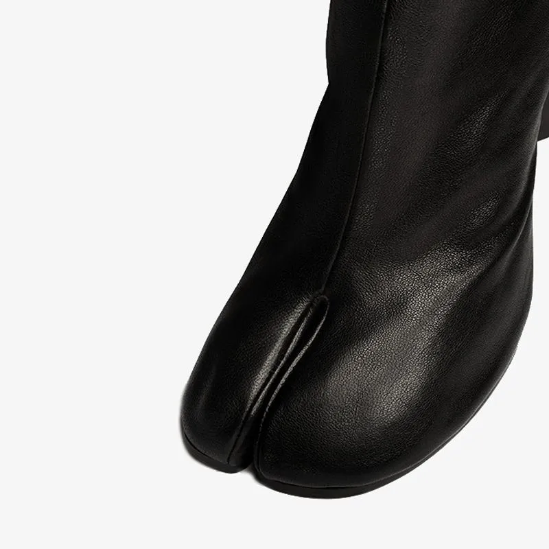 Black Split-Toe Boots Women's