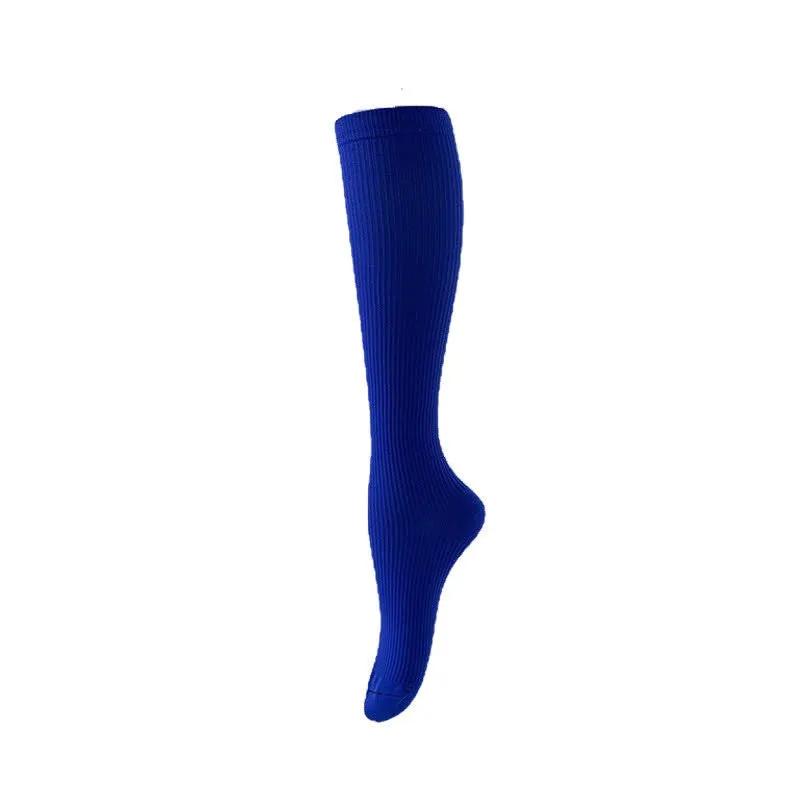 Candy Color Vertical Stripe Athletic Compression Socks(7 Pairs)