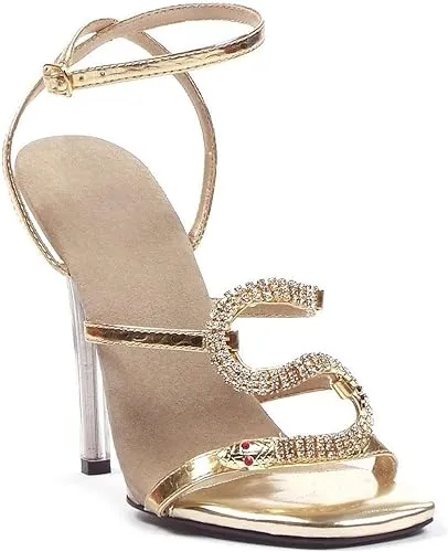 Chantel-508 Rhinestone Snake 5" Heel Sandals