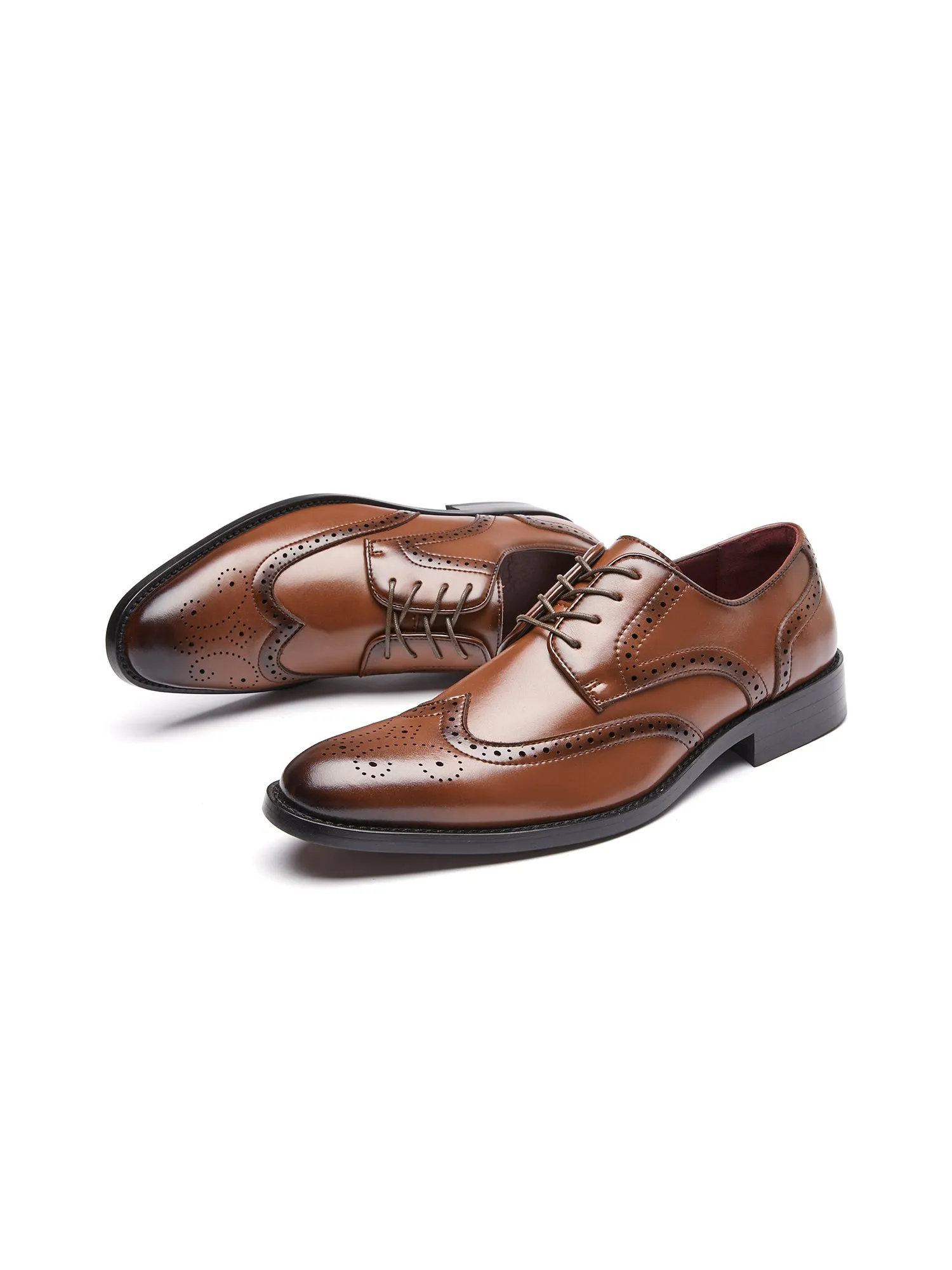 Classic Oxford Wingtip Lace Up Dress Shoes