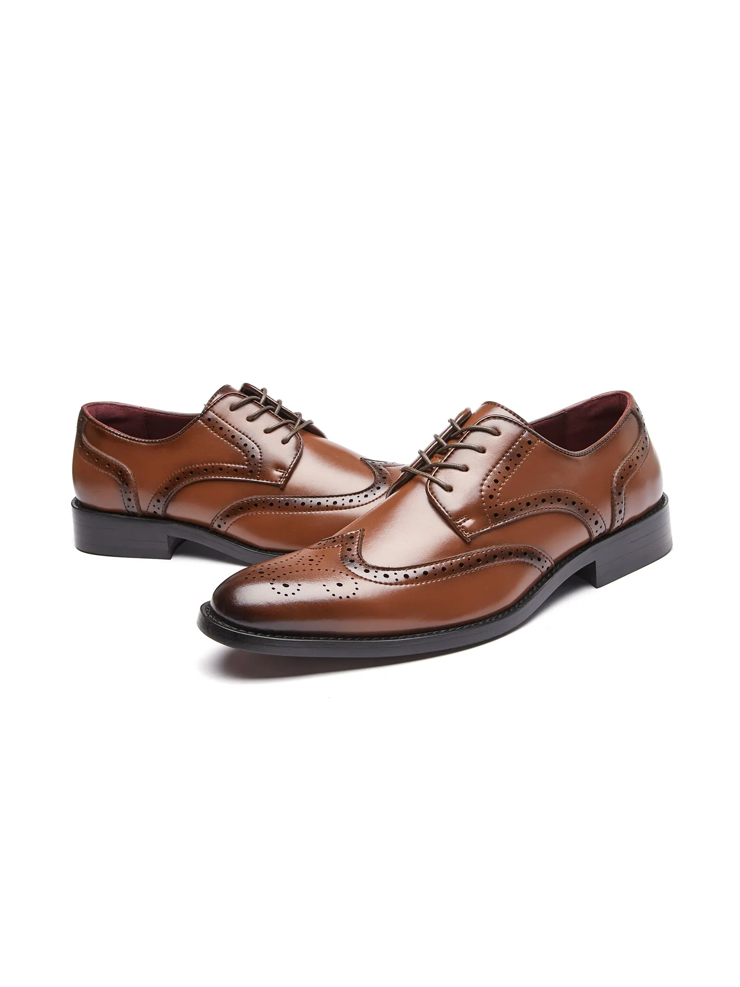 Classic Oxford Wingtip Lace Up Dress Shoes