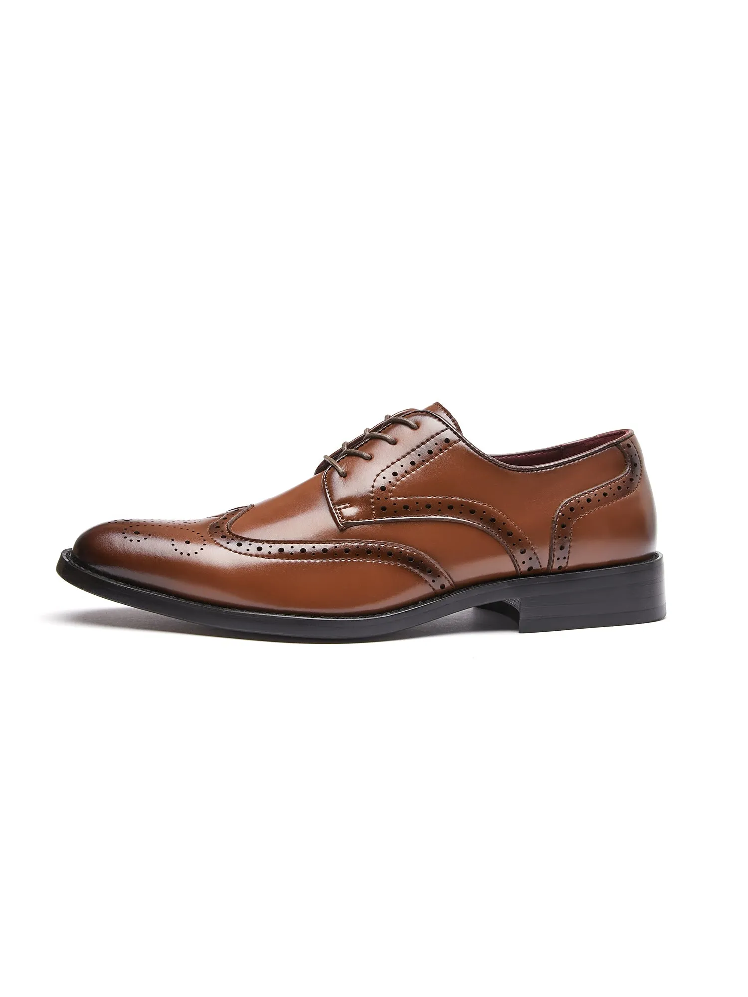 Classic Oxford Wingtip Lace Up Dress Shoes