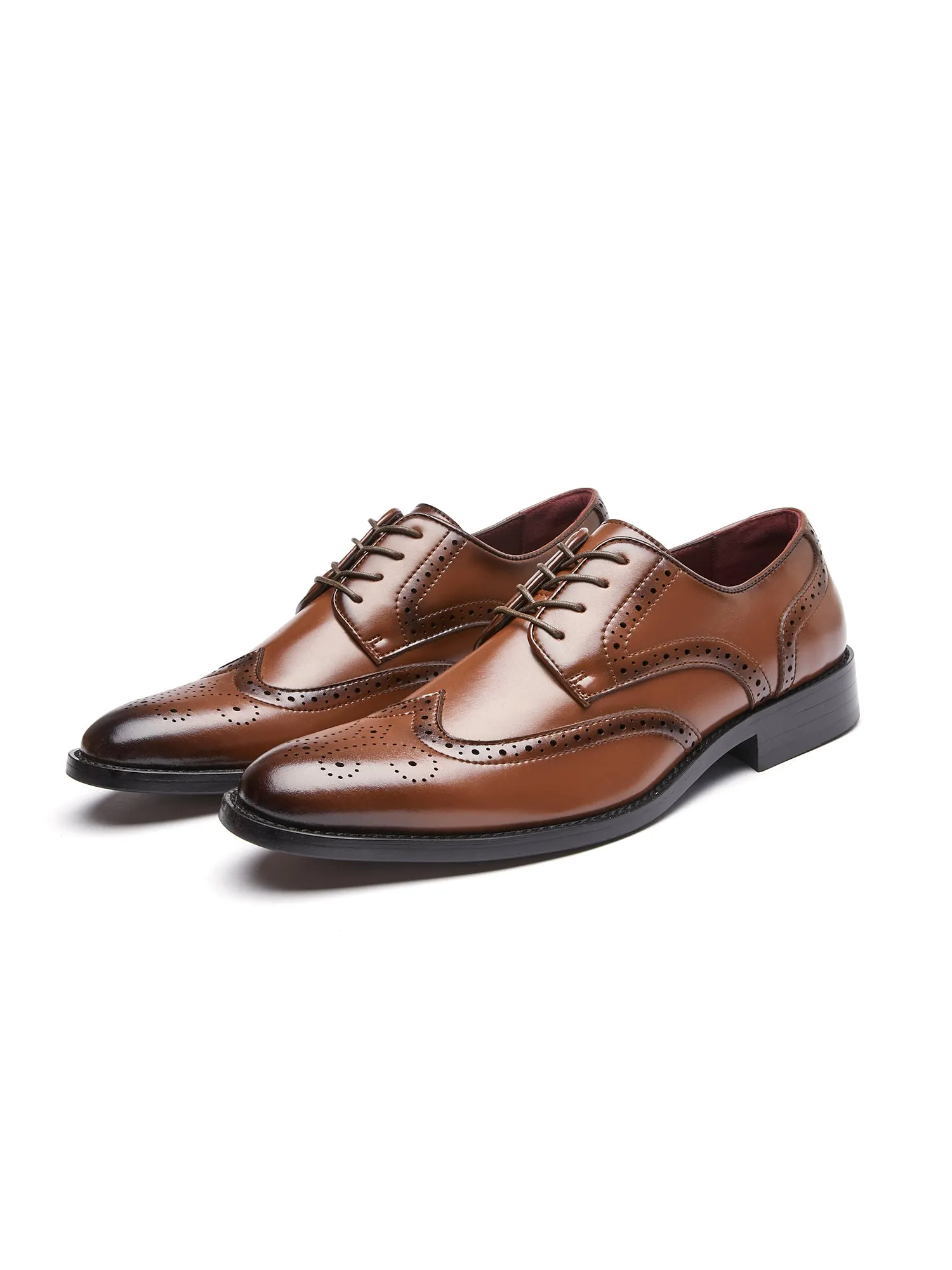 Classic Oxford Wingtip Lace Up Dress Shoes