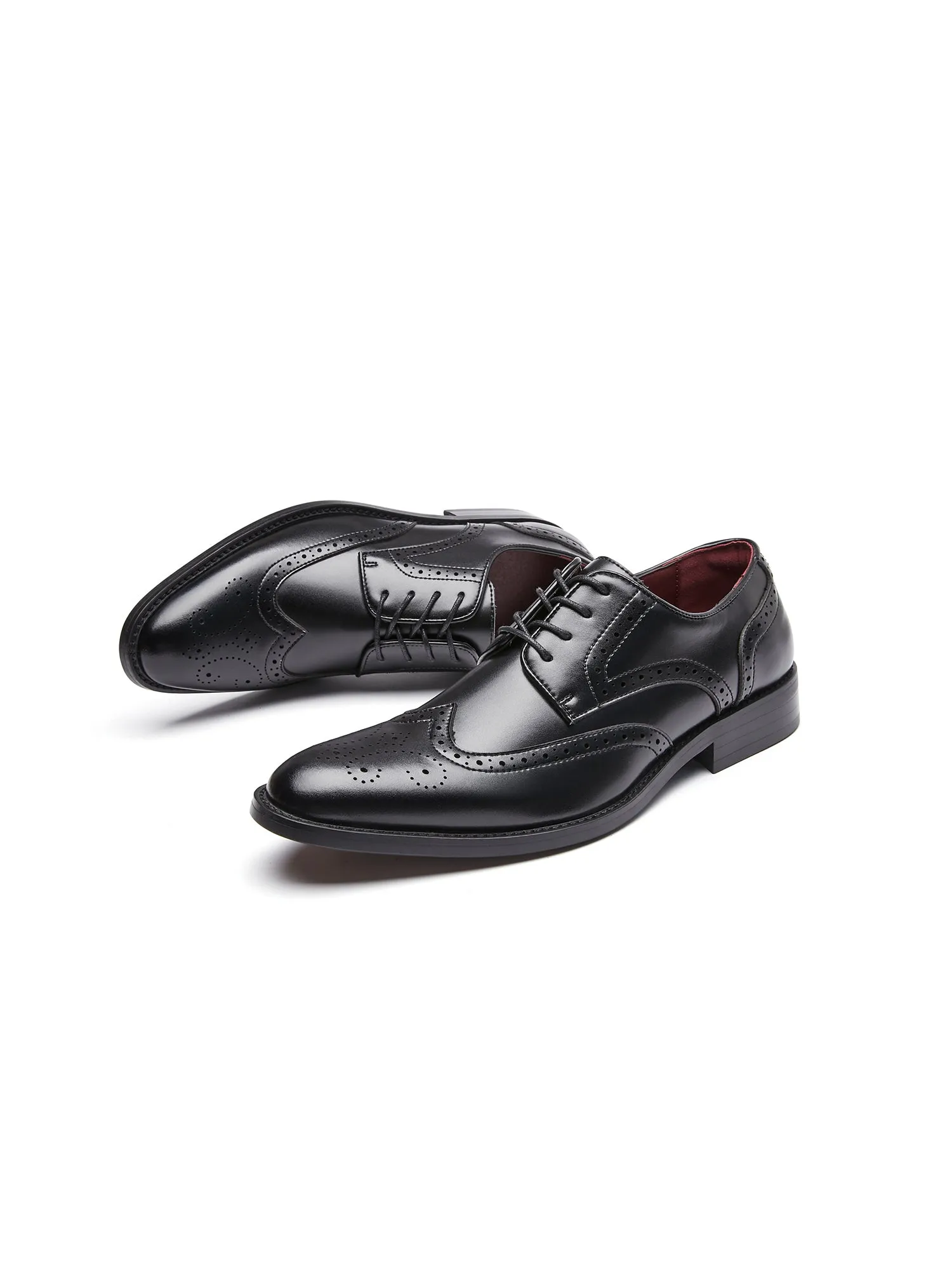 Classic Oxford Wingtip Lace Up Dress Shoes