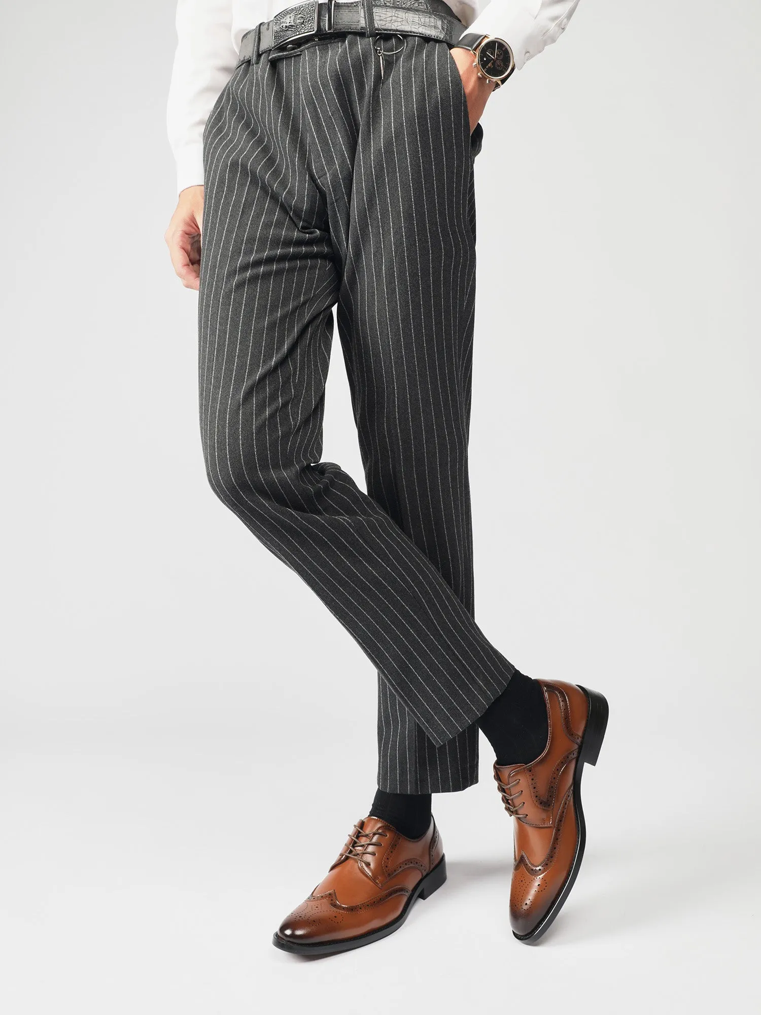 Classic Oxford Wingtip Lace Up Dress Shoes