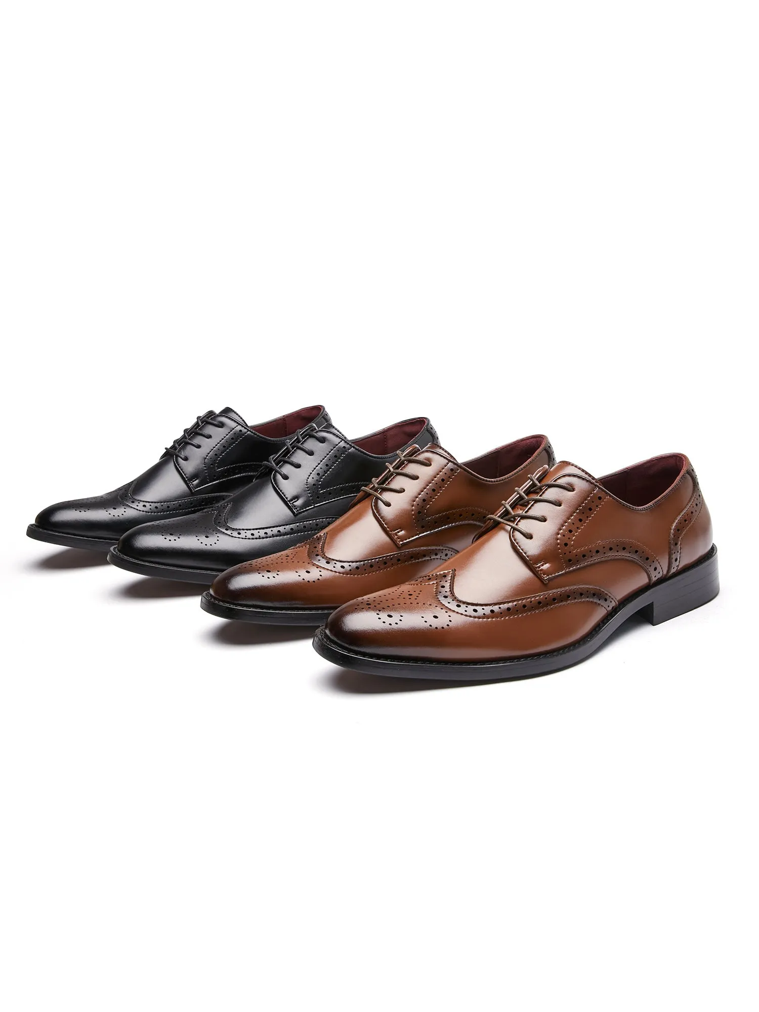 Classic Oxford Wingtip Lace Up Dress Shoes