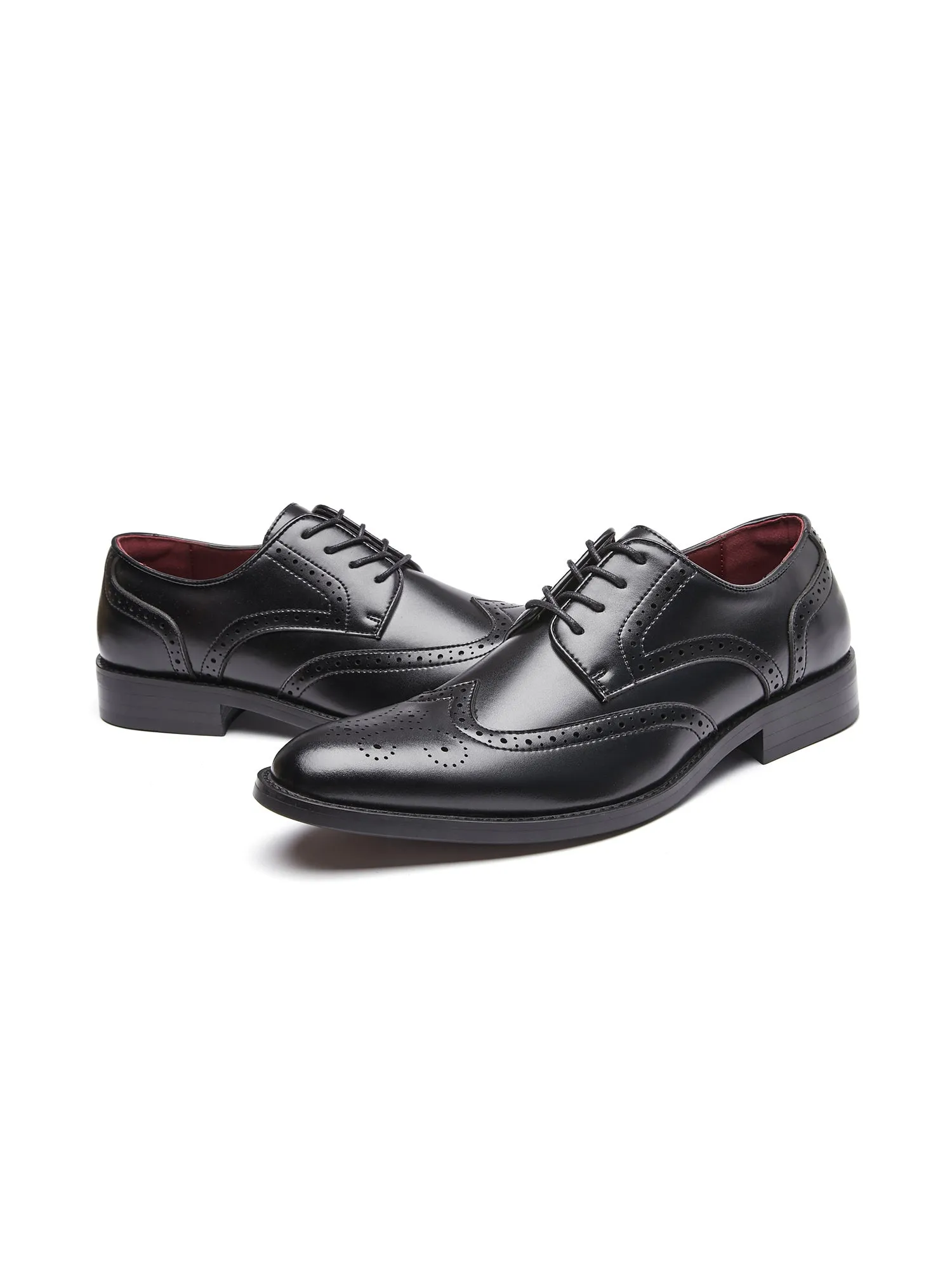 Classic Oxford Wingtip Lace Up Dress Shoes