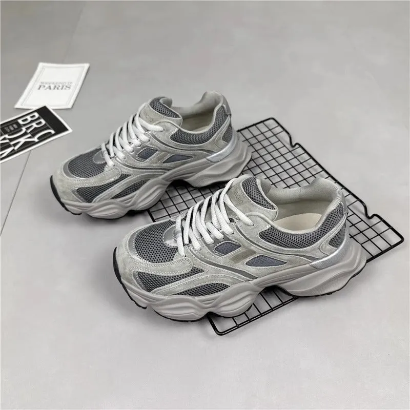 Colorblock Chunky Sole Dad Shoes – Lightweight Casual Trainers