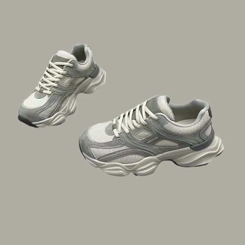 Colorblock Chunky Sole Dad Shoes – Lightweight Casual Trainers