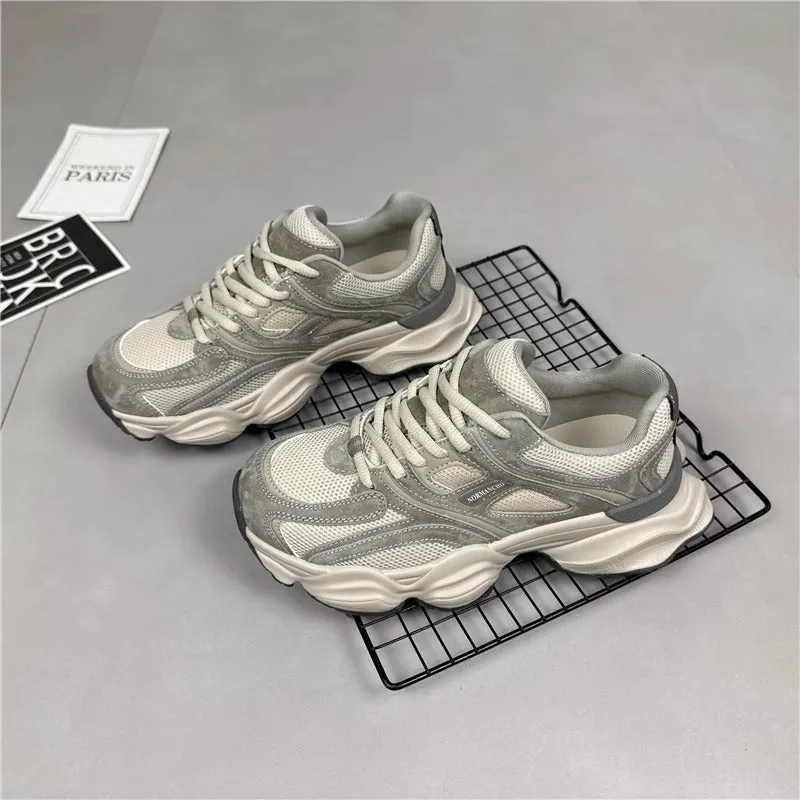 Colorblock Chunky Sole Dad Shoes – Lightweight Casual Trainers