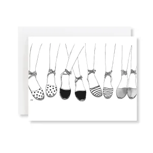 Espadrilles Shoes Fashion Illustration Blank Card
