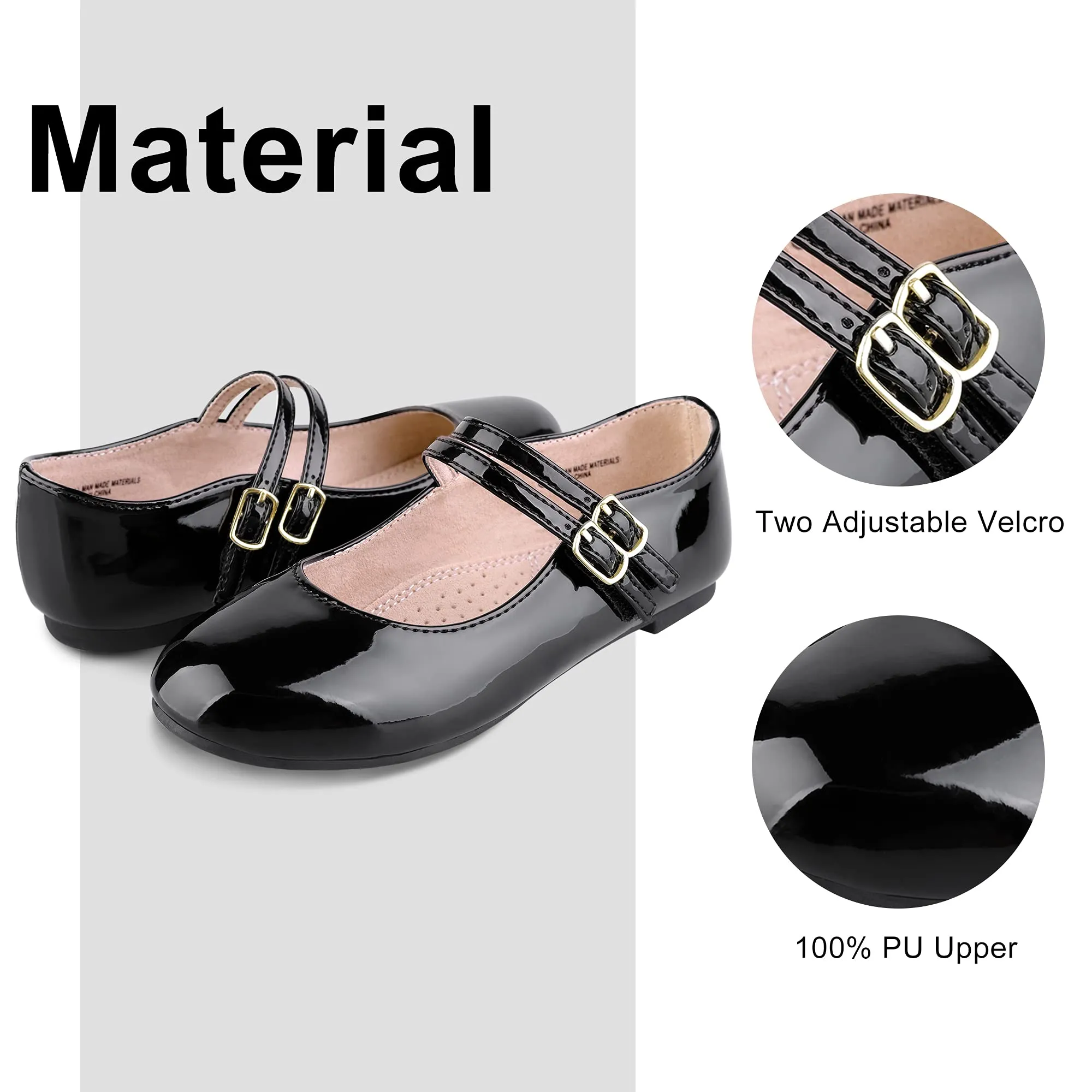 Girls Dress Shoes Mary Jane Shoes for Girl Ballet Flats Back to School Princess Wedding Shoes