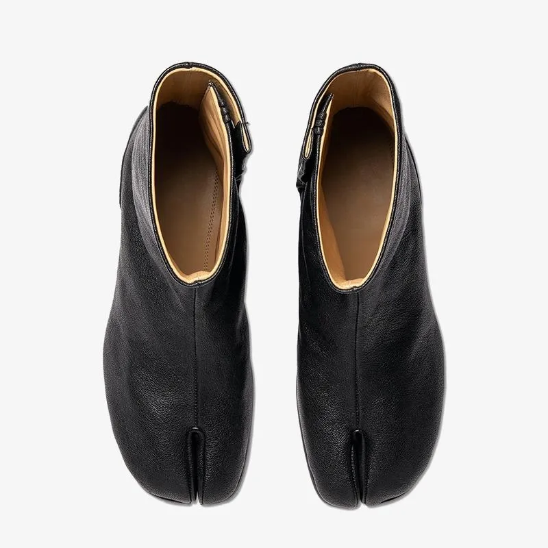Grained Leather Boots 30 mm Heel Unisex