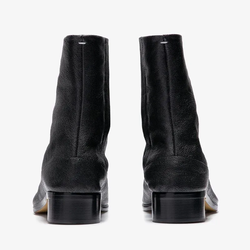 Grained Leather Boots 30 mm Heel Unisex