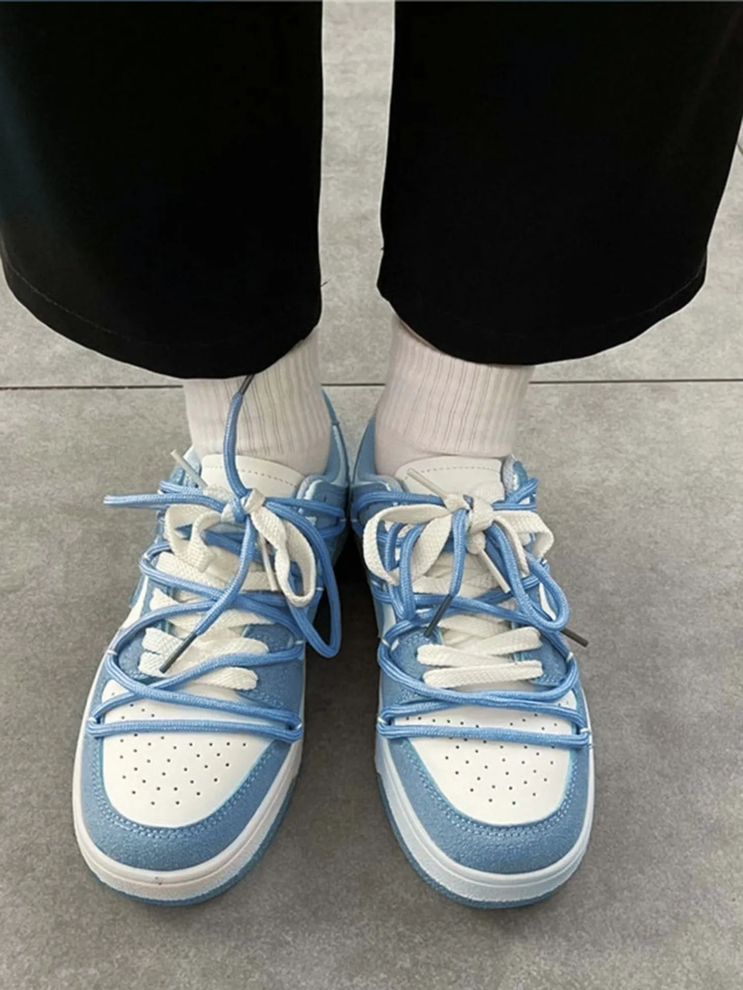 Kicksteria - Haze Blue Love Breathable Board Shoes