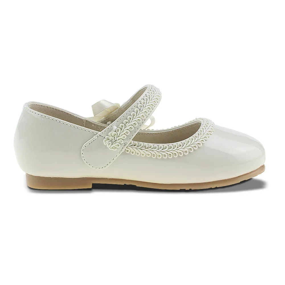 Kid Girl's Uniform Dress Marry Jane Ballerina Flats (Toddler/Little Kid)