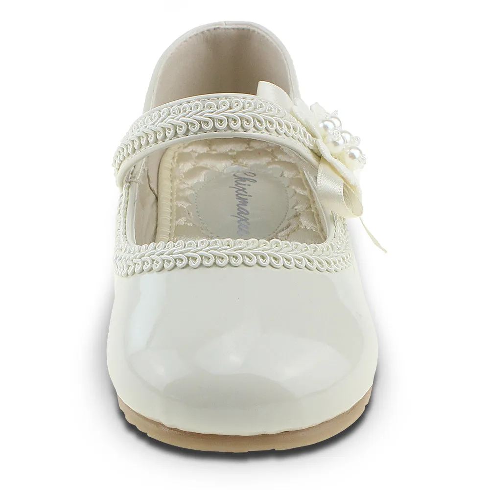 Kid Girl's Uniform Dress Marry Jane Ballerina Flats (Toddler/Little Kid)