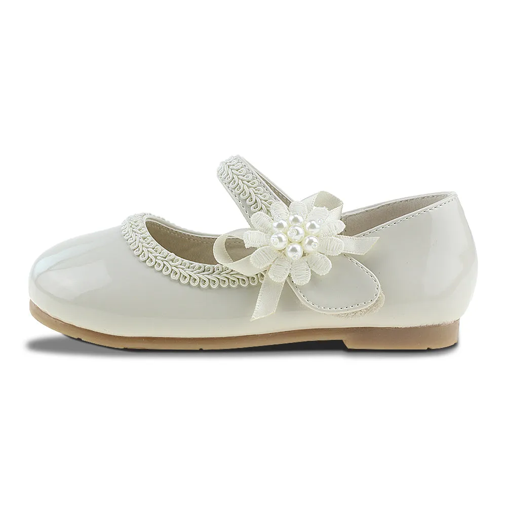 Kid Girl's Uniform Dress Marry Jane Ballerina Flats (Toddler/Little Kid)