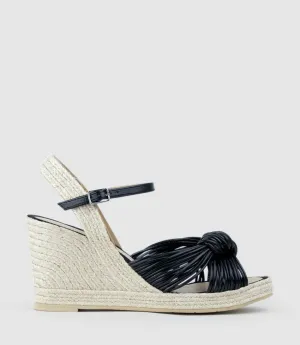 MALANI Strappy Knot Espadrille in Black