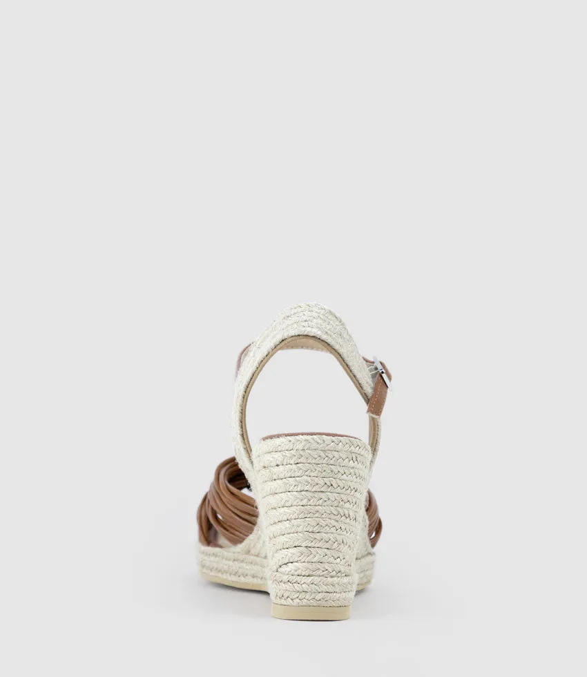 MALANI Strappy Knot Espadrille in Tan