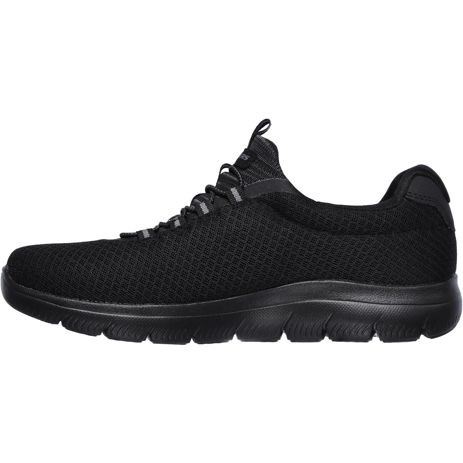 Men's Wide Fit Skechers 52811 Summits Slip On Sports Trainers - Black