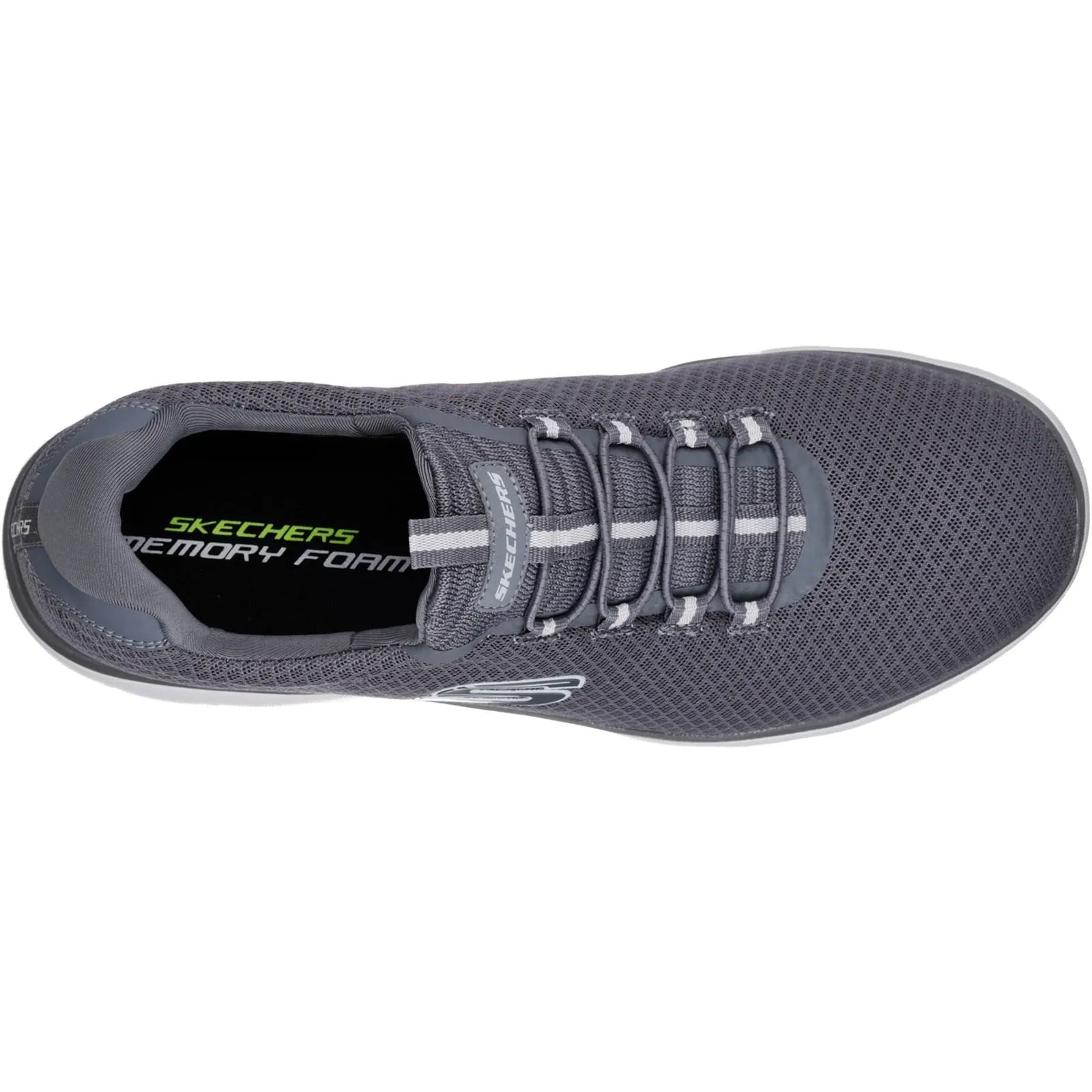 Men's Wide Fit Skechers 52811 Summits Slip On Sports Trainers - Charcoal