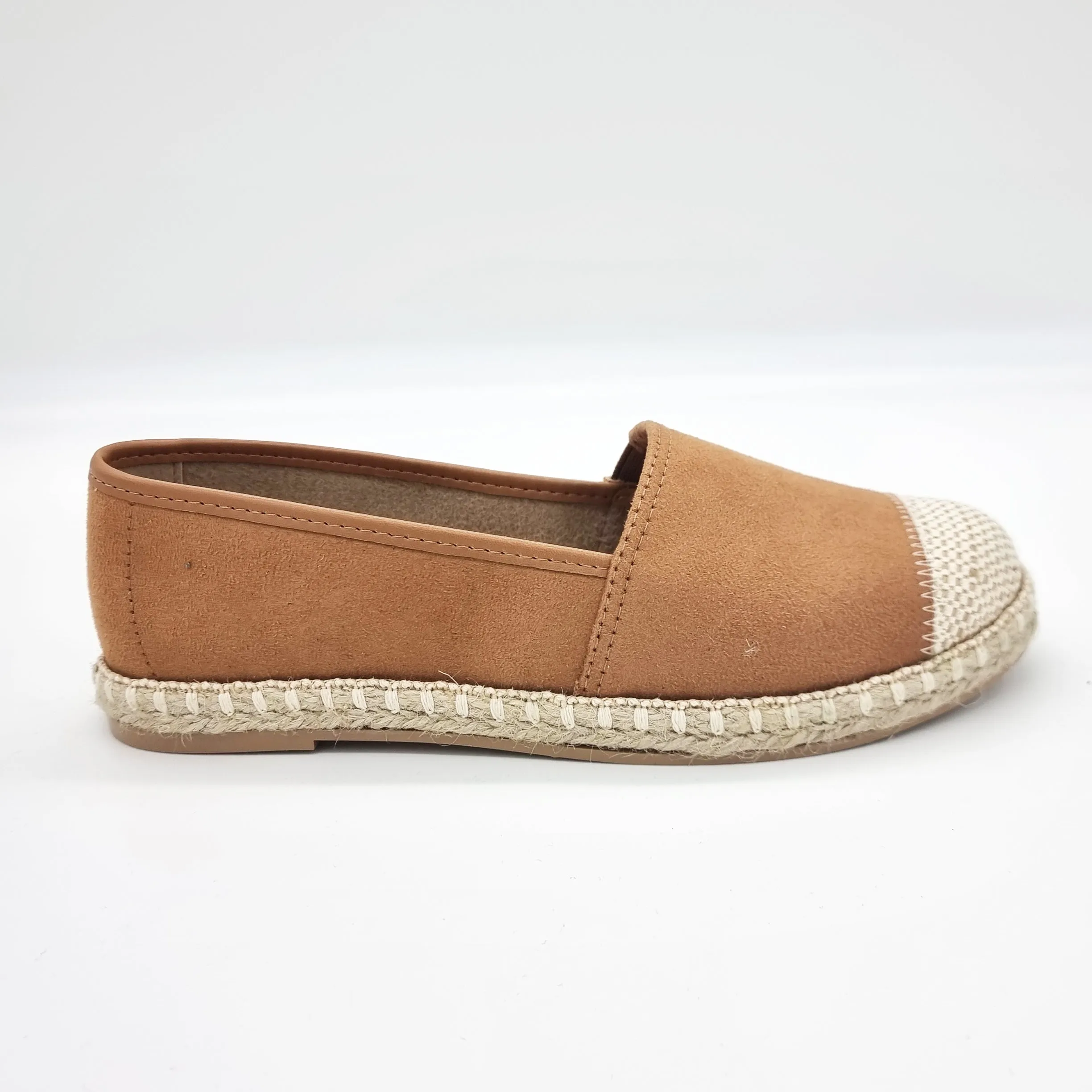 Moleca 5801-101 Round Toe Espadrille Flat in Camel