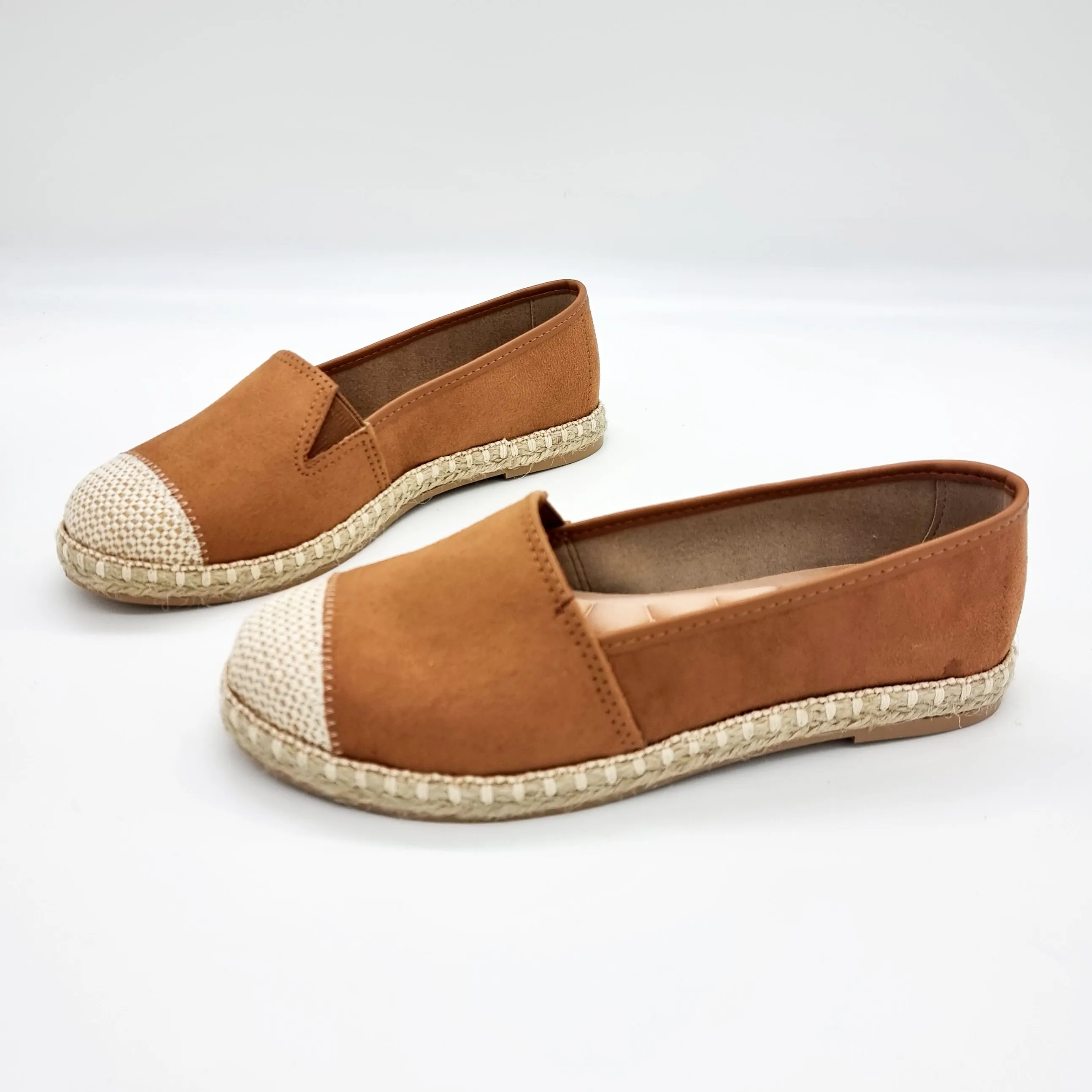 Moleca 5801-101 Round Toe Espadrille Flat in Camel