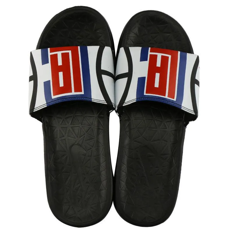NBA LA Benassi Slippers Black and White