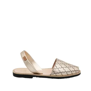Open Toe Leather Menorcan Sandal With Sling Back - Madona 1056 Mosaico