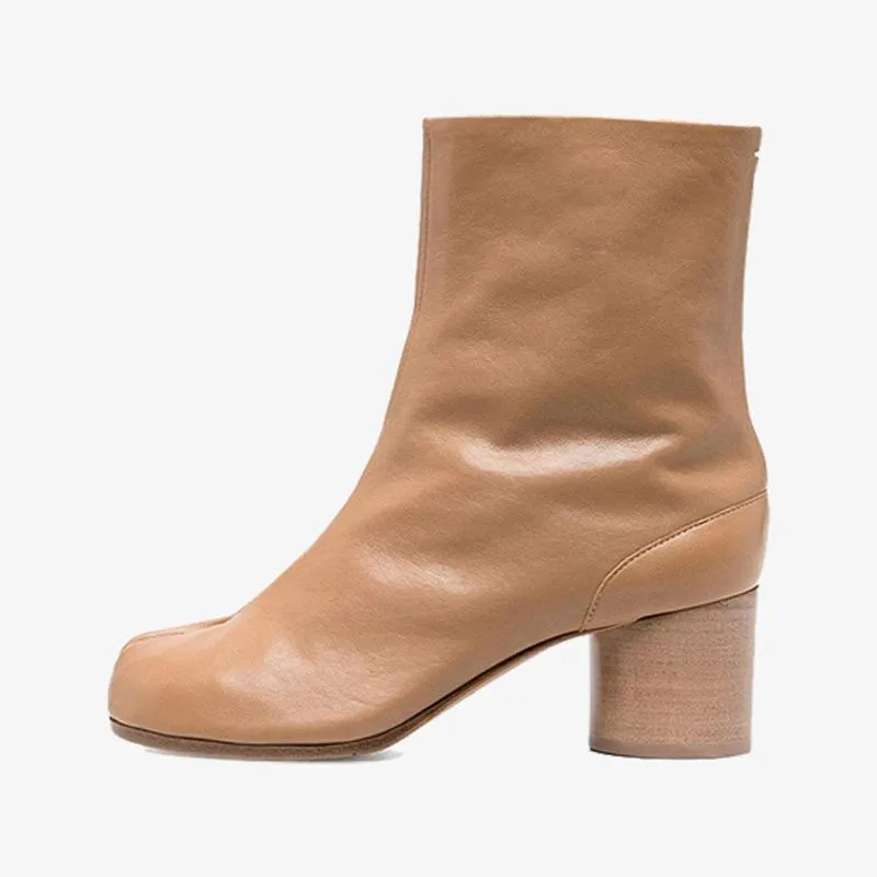 Popular Calf Leather Ankle Boots