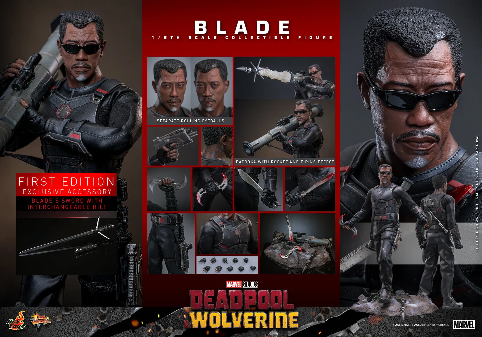 [Pre-Order] Hot Toys - MMS791B - Deadpool & Wolverine - 1/6th scale Blade Collectible Figure (First Edition)