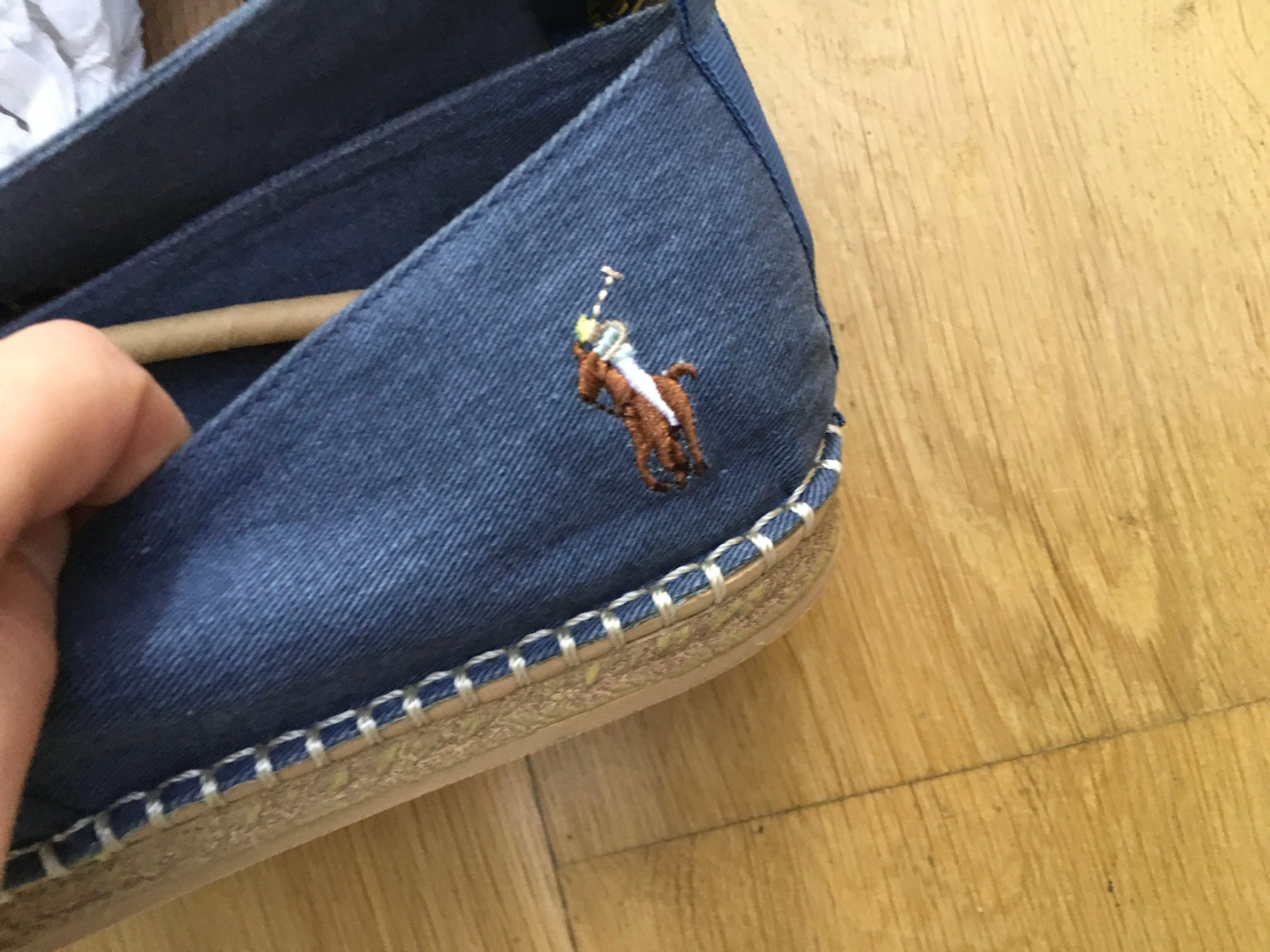 Ralph Lauren Polo Barron Twill Espadrilles Multi Player in Navy UK 8 EU 42 US 9 Men