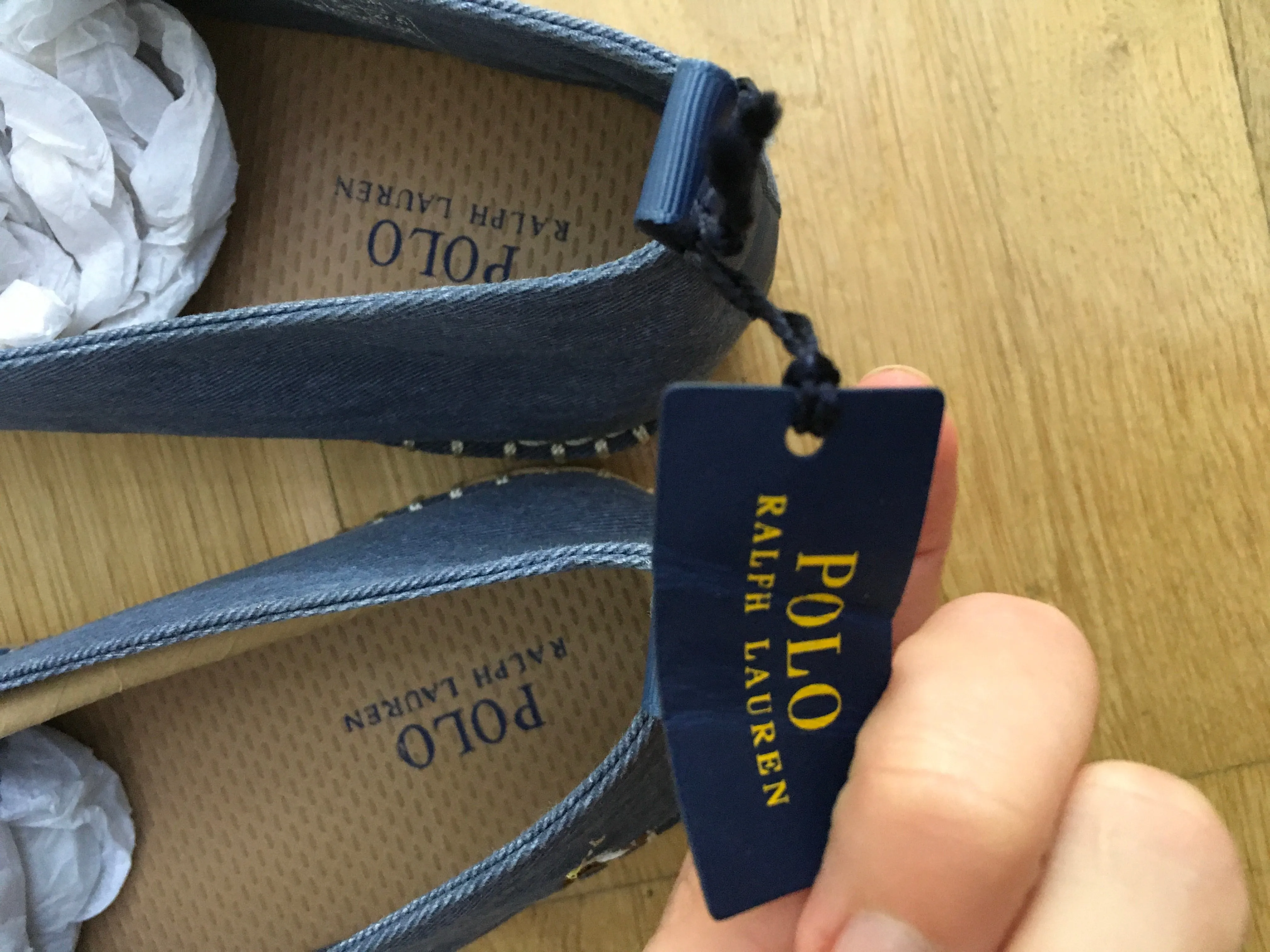 Ralph Lauren Polo Barron Twill Espadrilles Multi Player in Navy UK 8 EU 42 US 9 Men