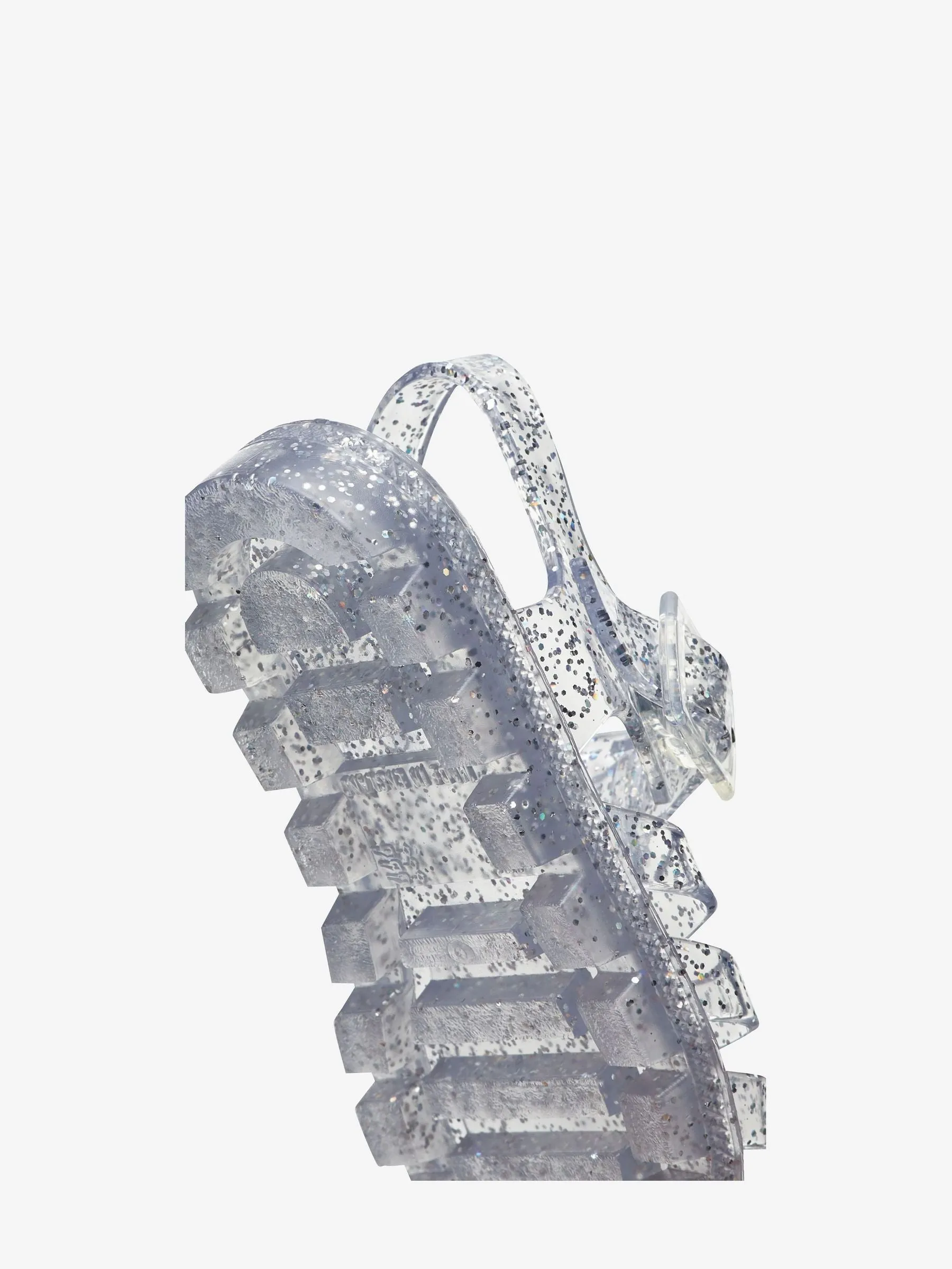 Silver Glitter Jelly Sandals