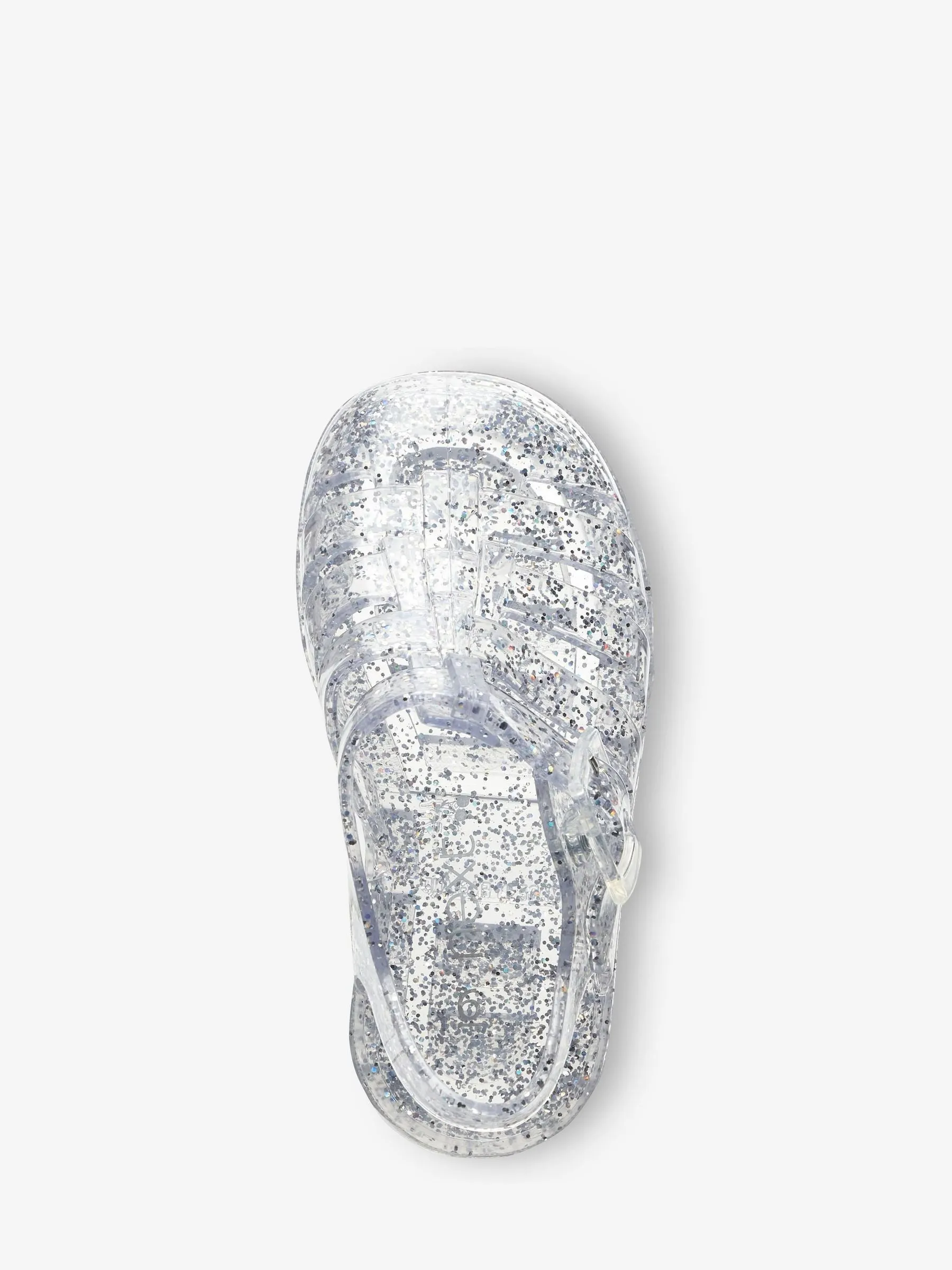Silver Glitter Jelly Sandals