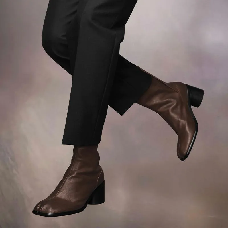 Split-Toe Ankle Boots