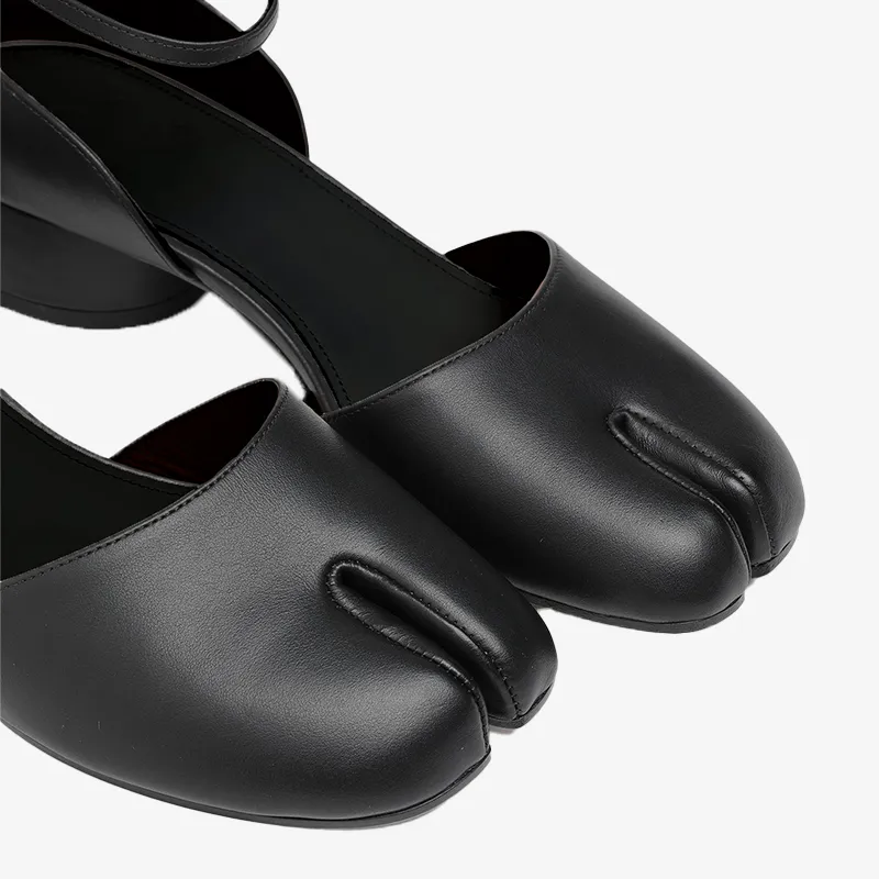 Tabi Smooth Calf Leather Flats Sandals