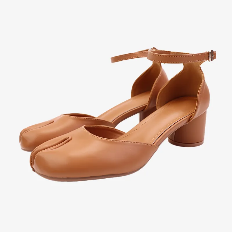 Tabi Smooth Calf Leather Flats Sandals
