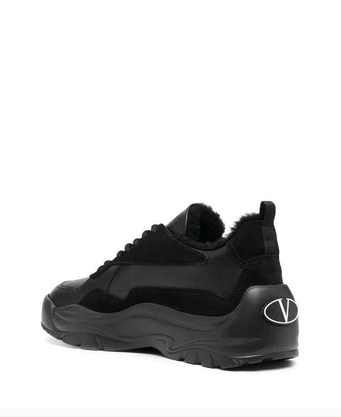 Valentino Garavani shearling lined low-top sneakers