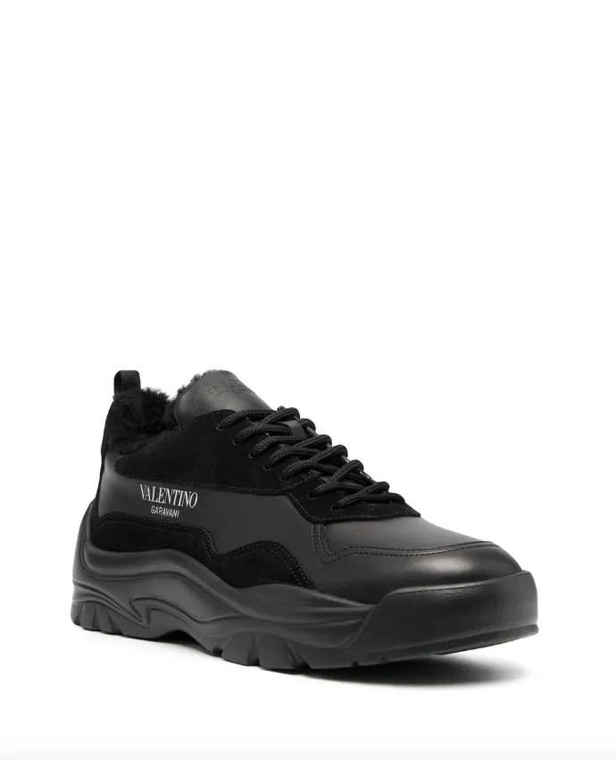 Valentino Garavani shearling lined low-top sneakers